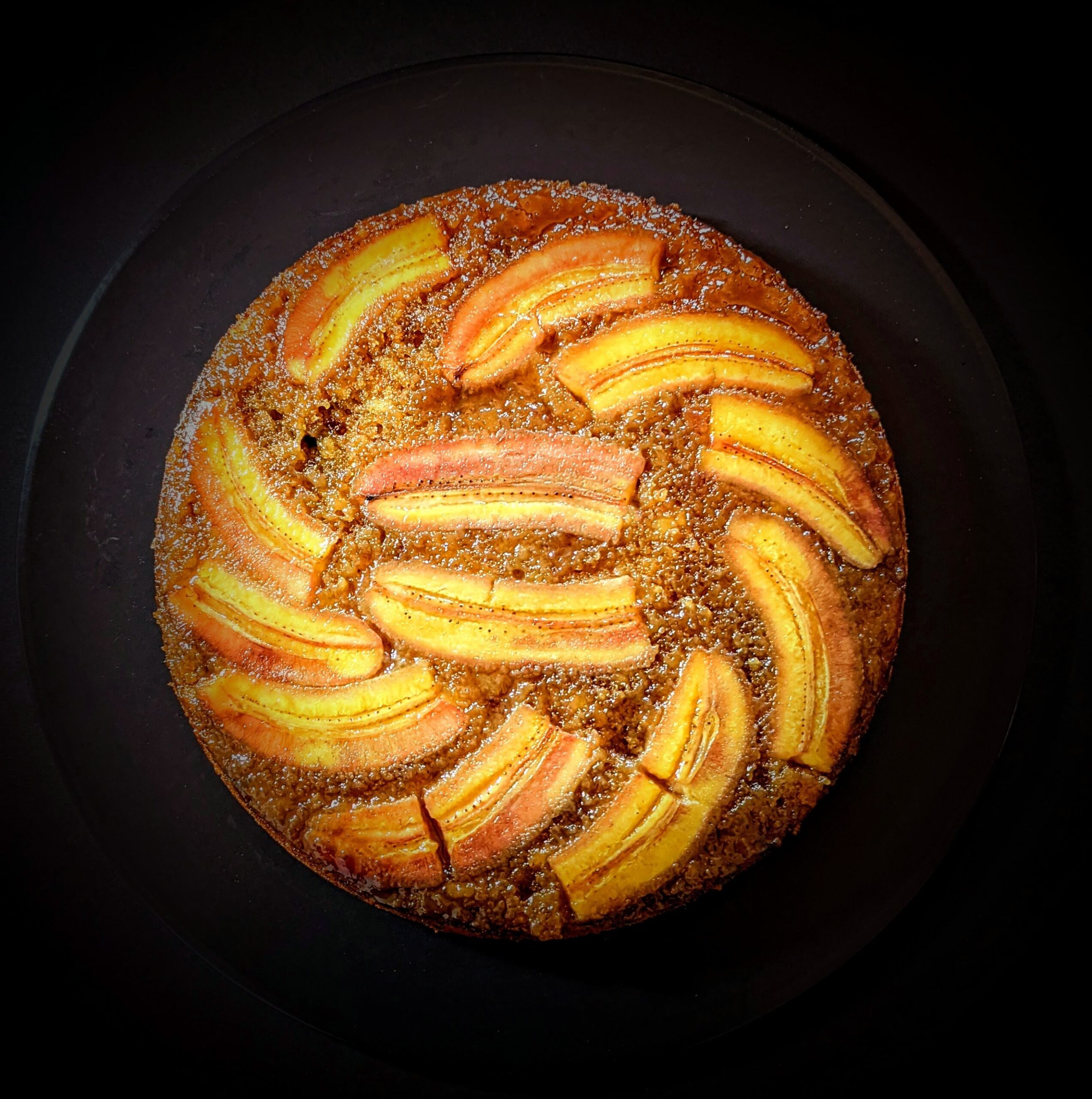 Golden Syrup Banana Upside Down Cake